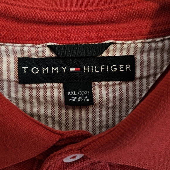 Tommy Hilfiger Long Sleeve Polo - Red - 2XL - Picture 2 of 3